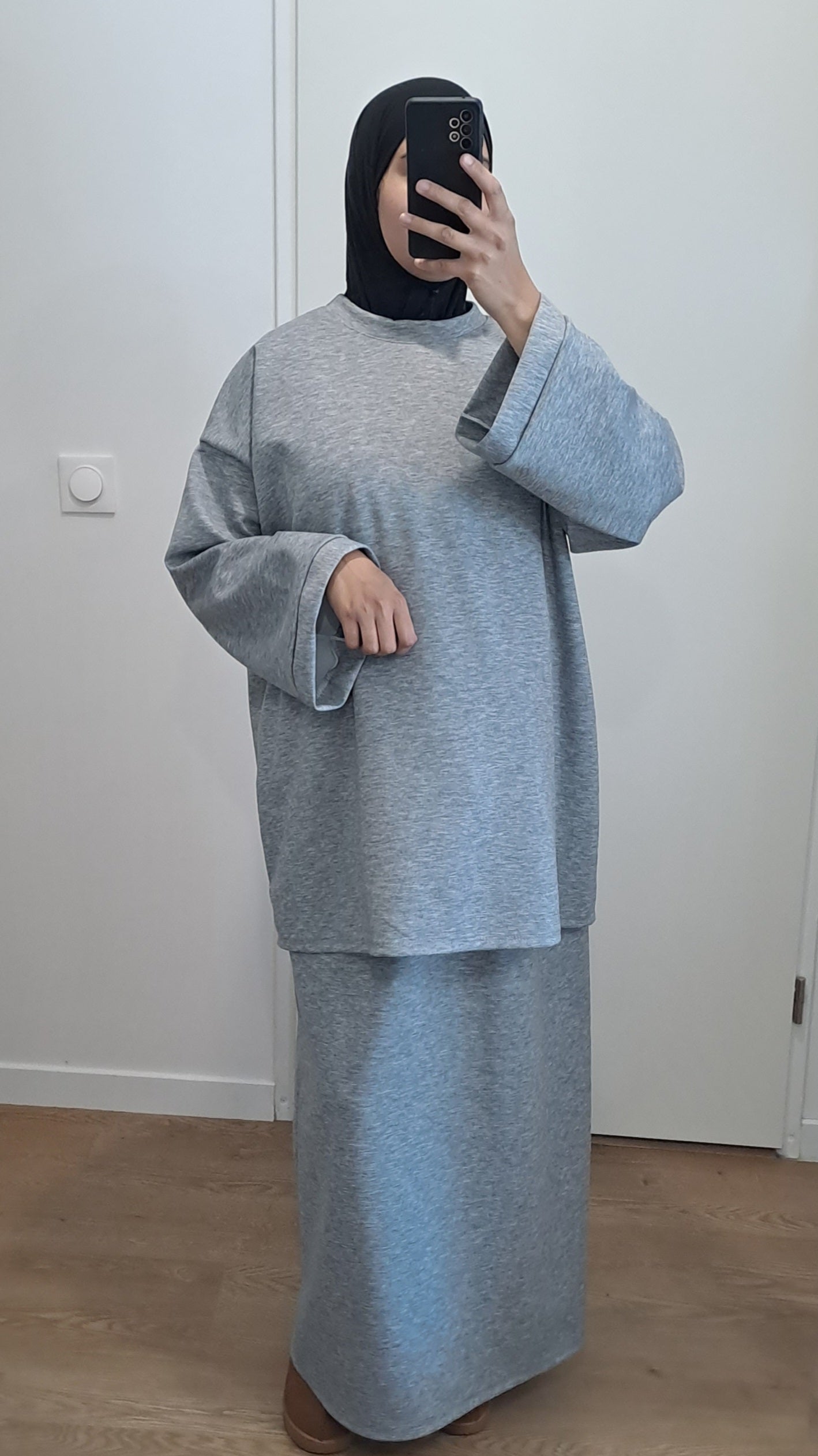 Ensemble jupe oversize Gris