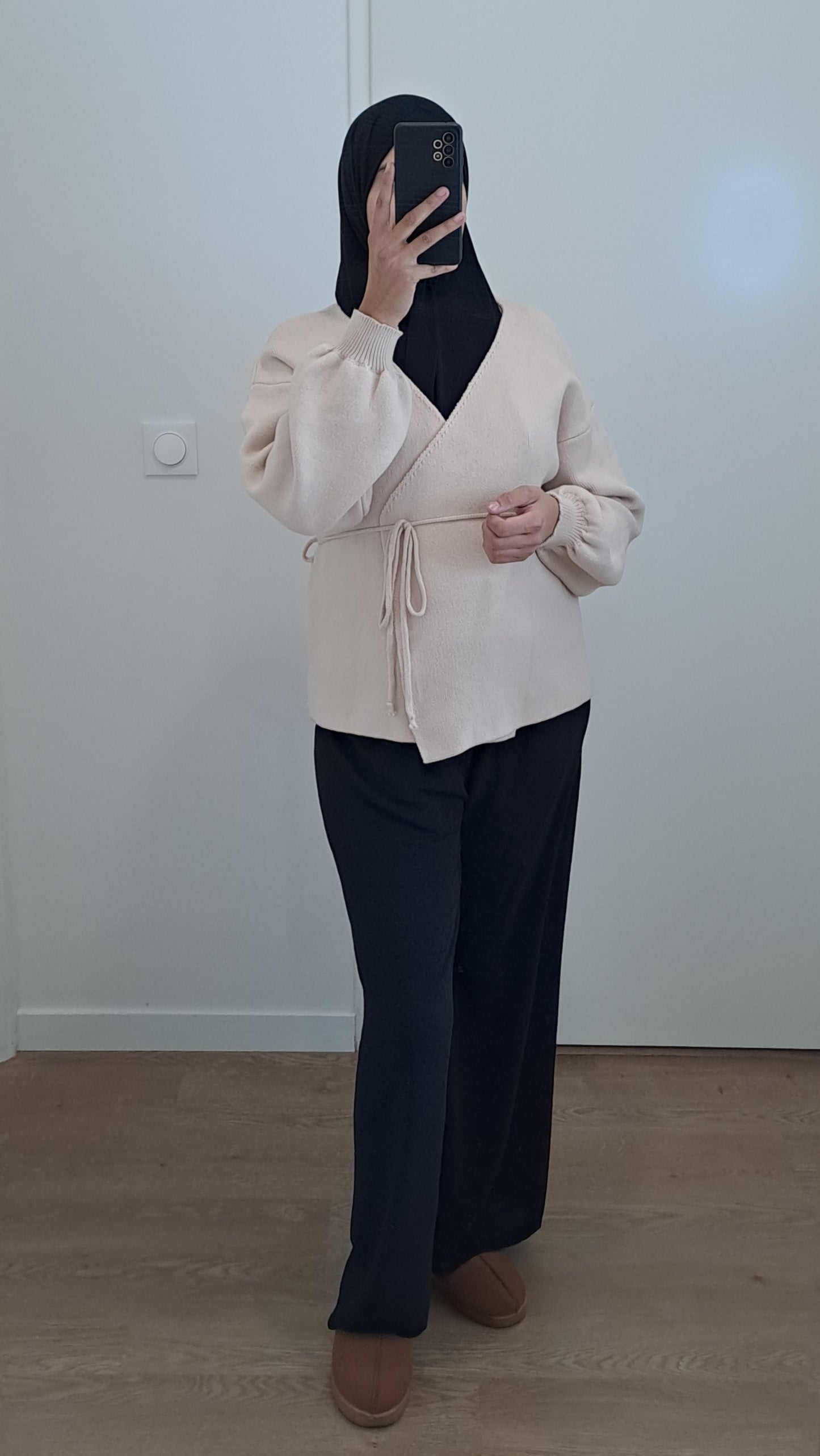 Gilet cache coeur épais Beige