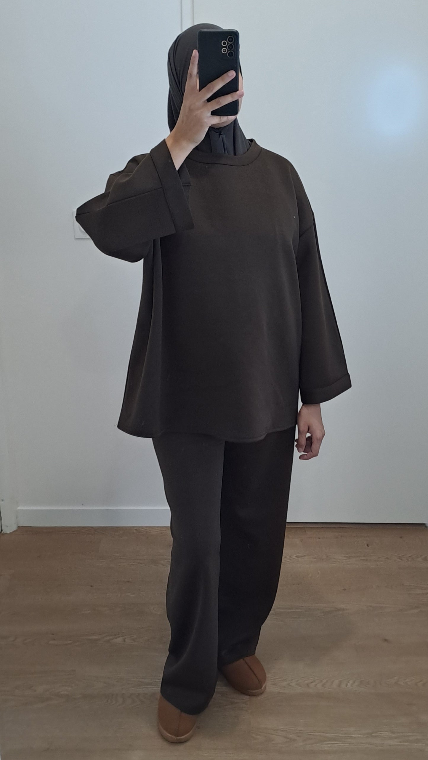 Ensemble molletonné Chocolat