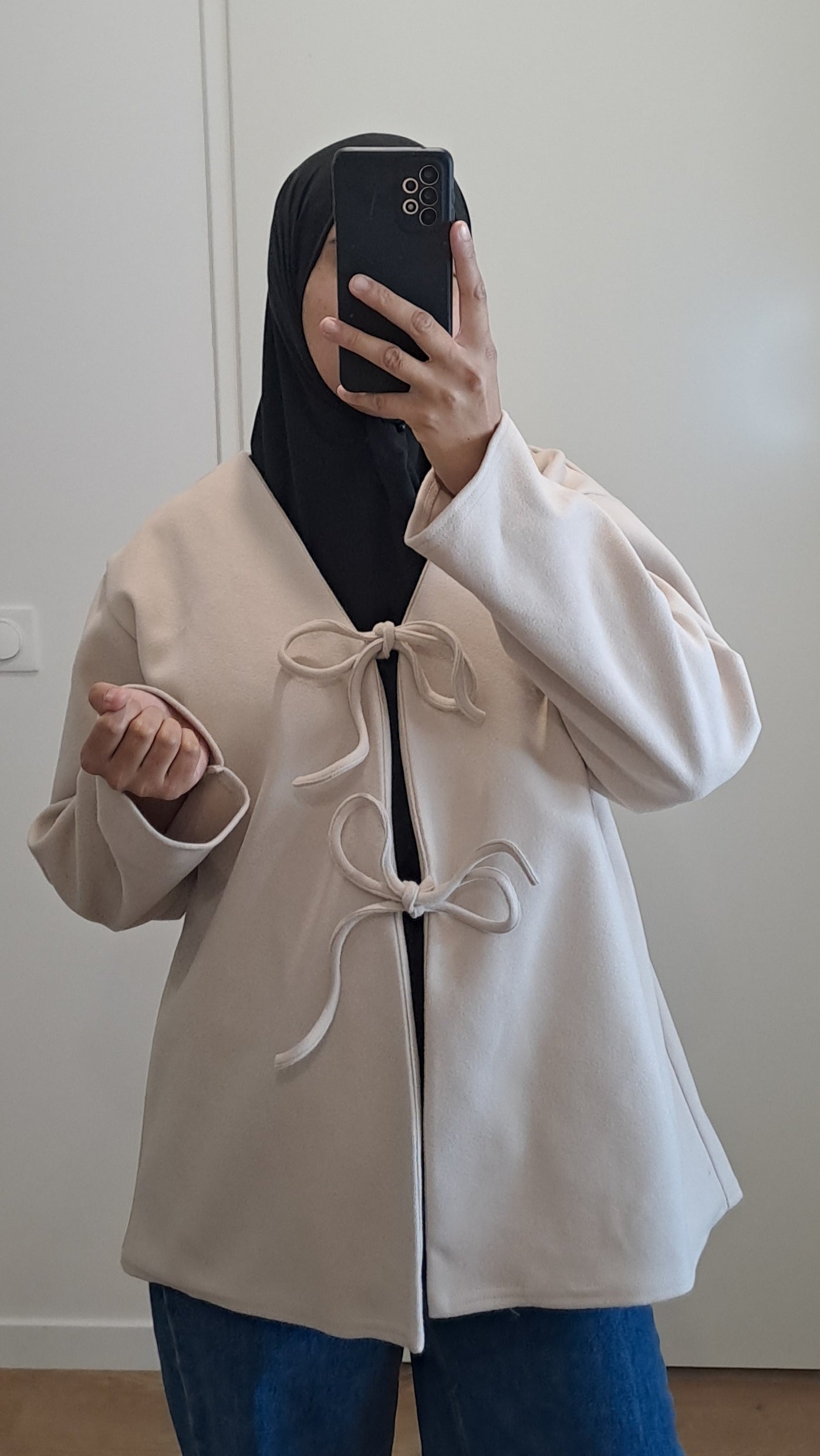 Veste à nouer Beige