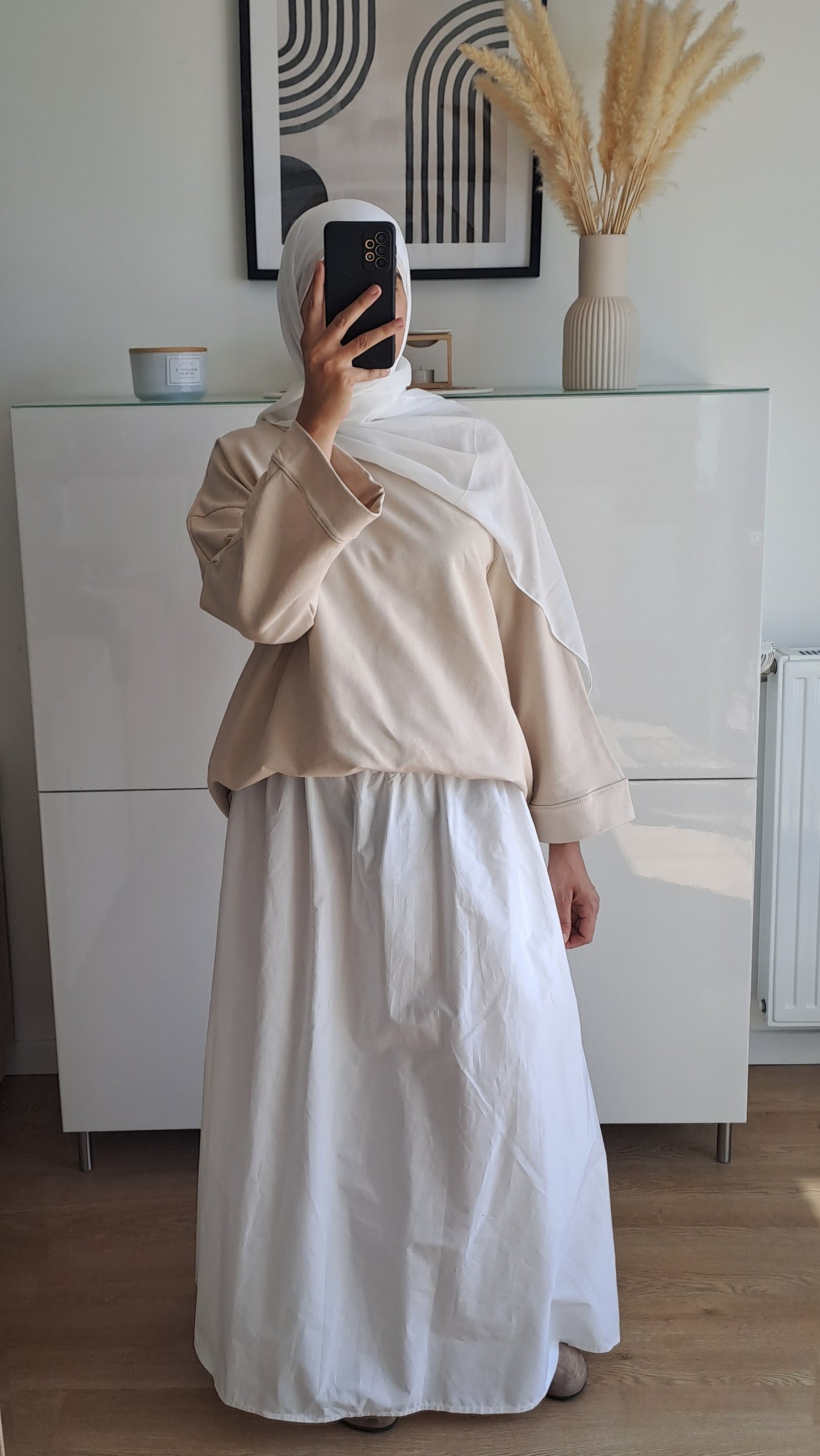 Jupe en coton Blanche