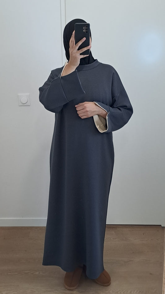 Robe sweat oversize Gris souri