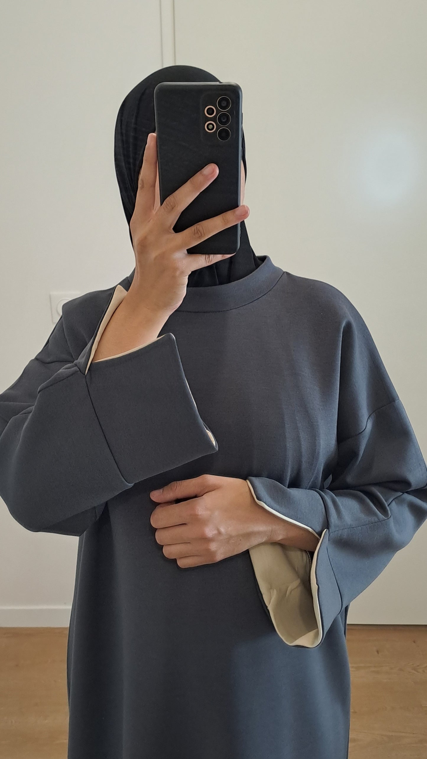 Robe sweat oversize Gris souri