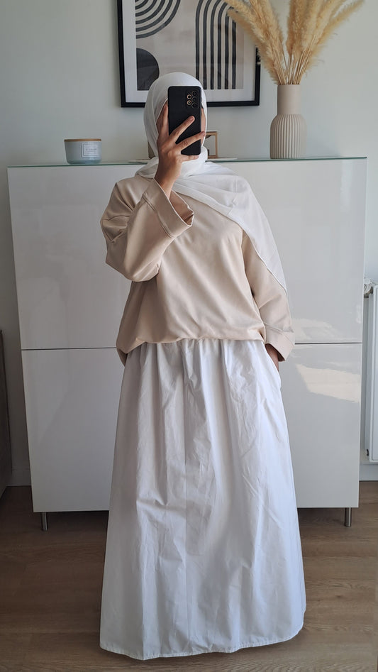 Jupe en coton Blanche