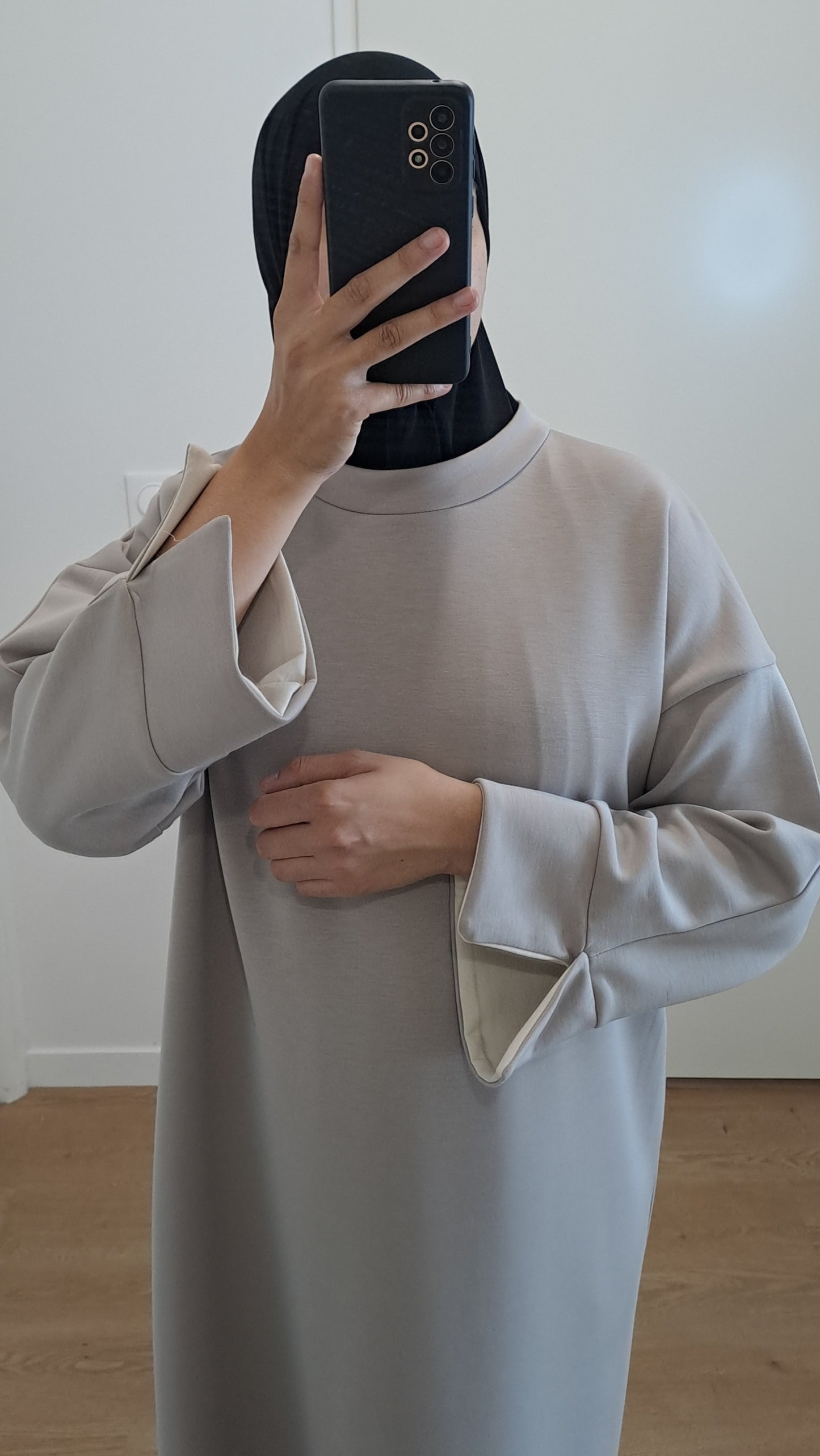 Robe sweat oversize Taupe