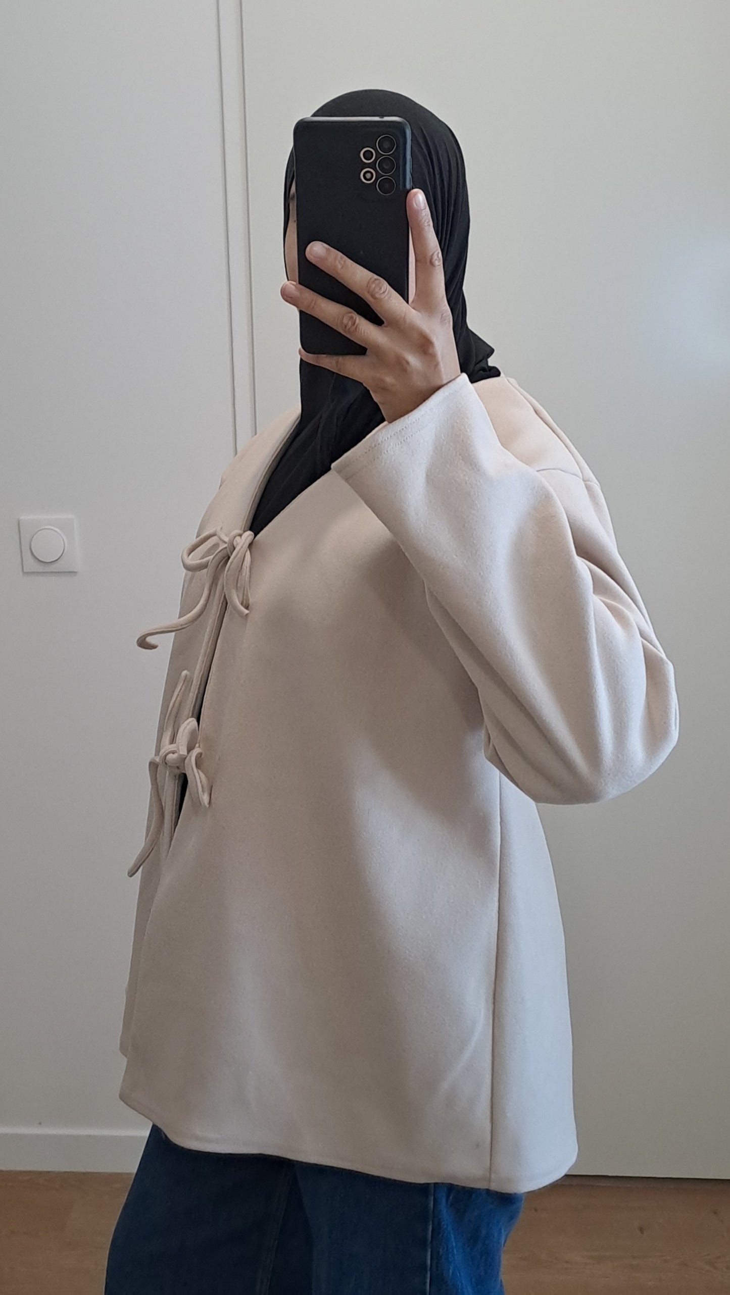 Veste à nouer Beige