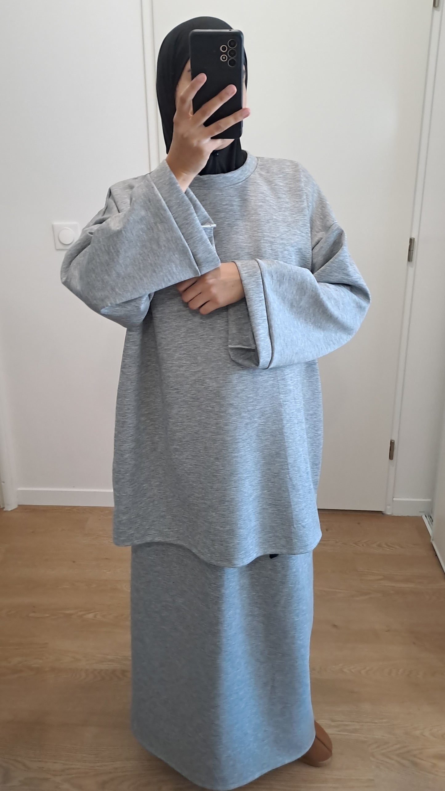 Ensemble jupe oversize Gris
