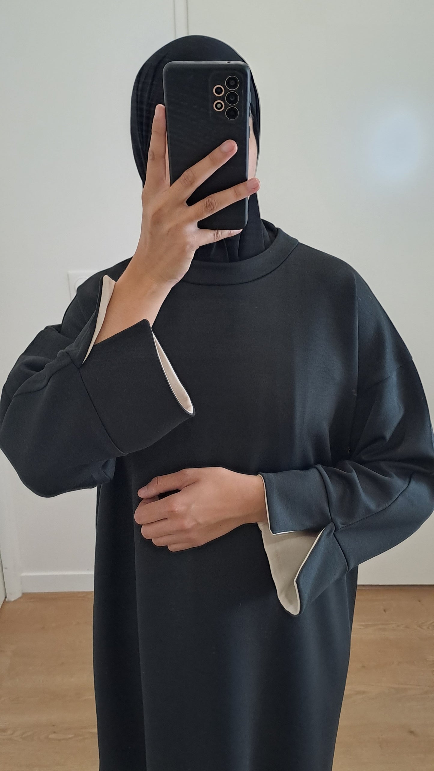 Robe sweat oversize Noir
