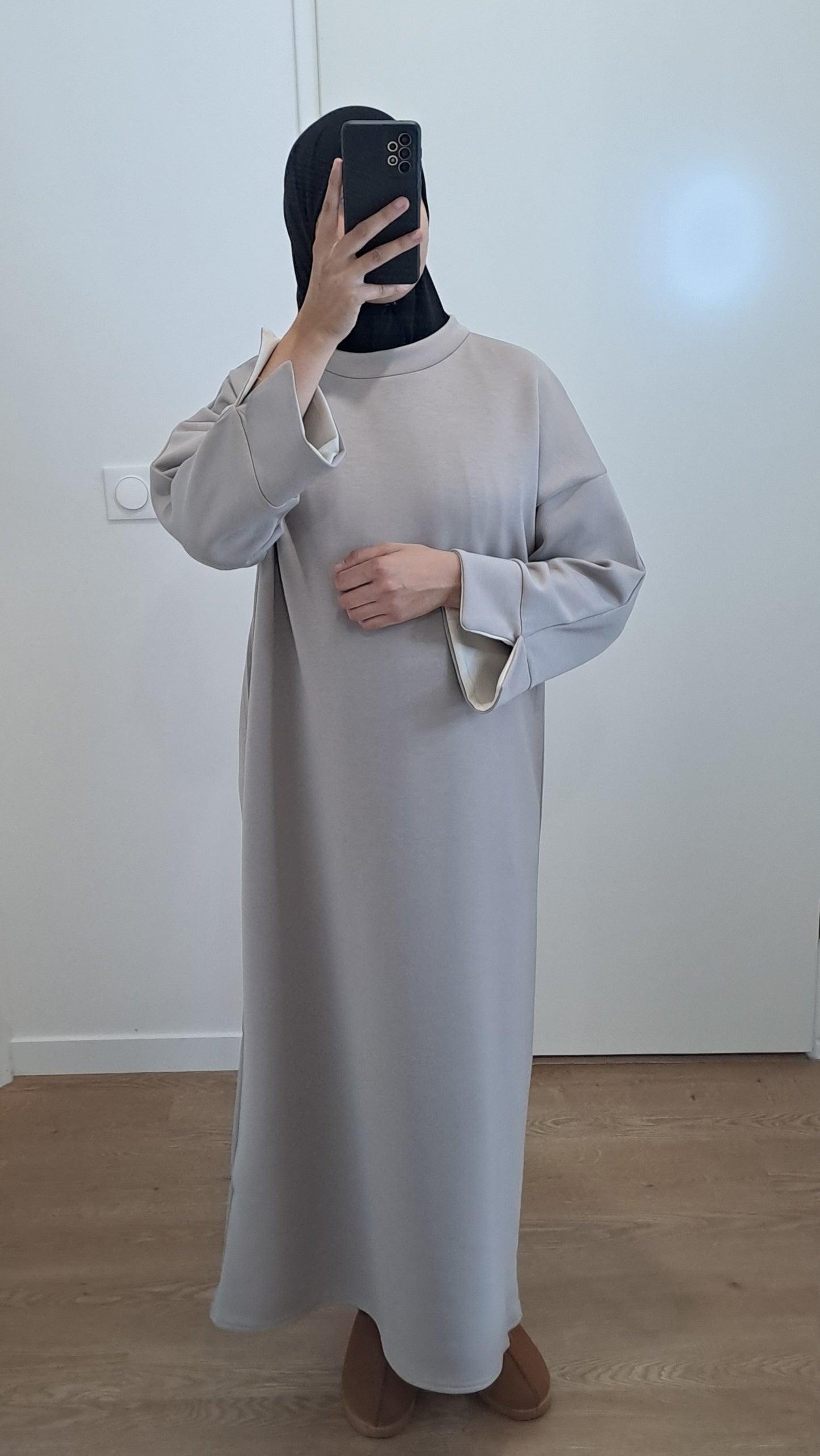 Robe sweat oversize Taupe