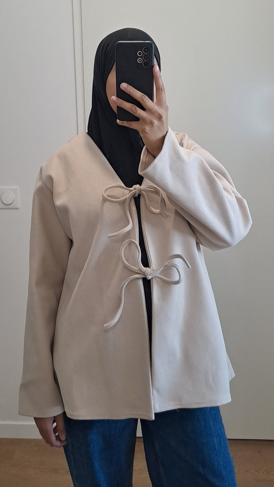 Veste à nouer Beige