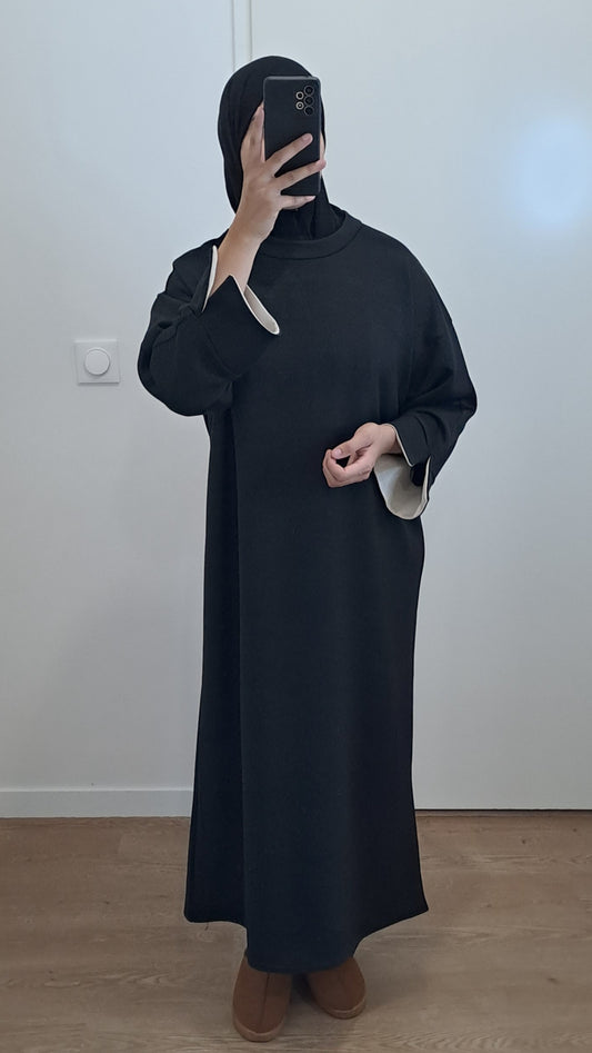 Robe sweat oversize Noir
