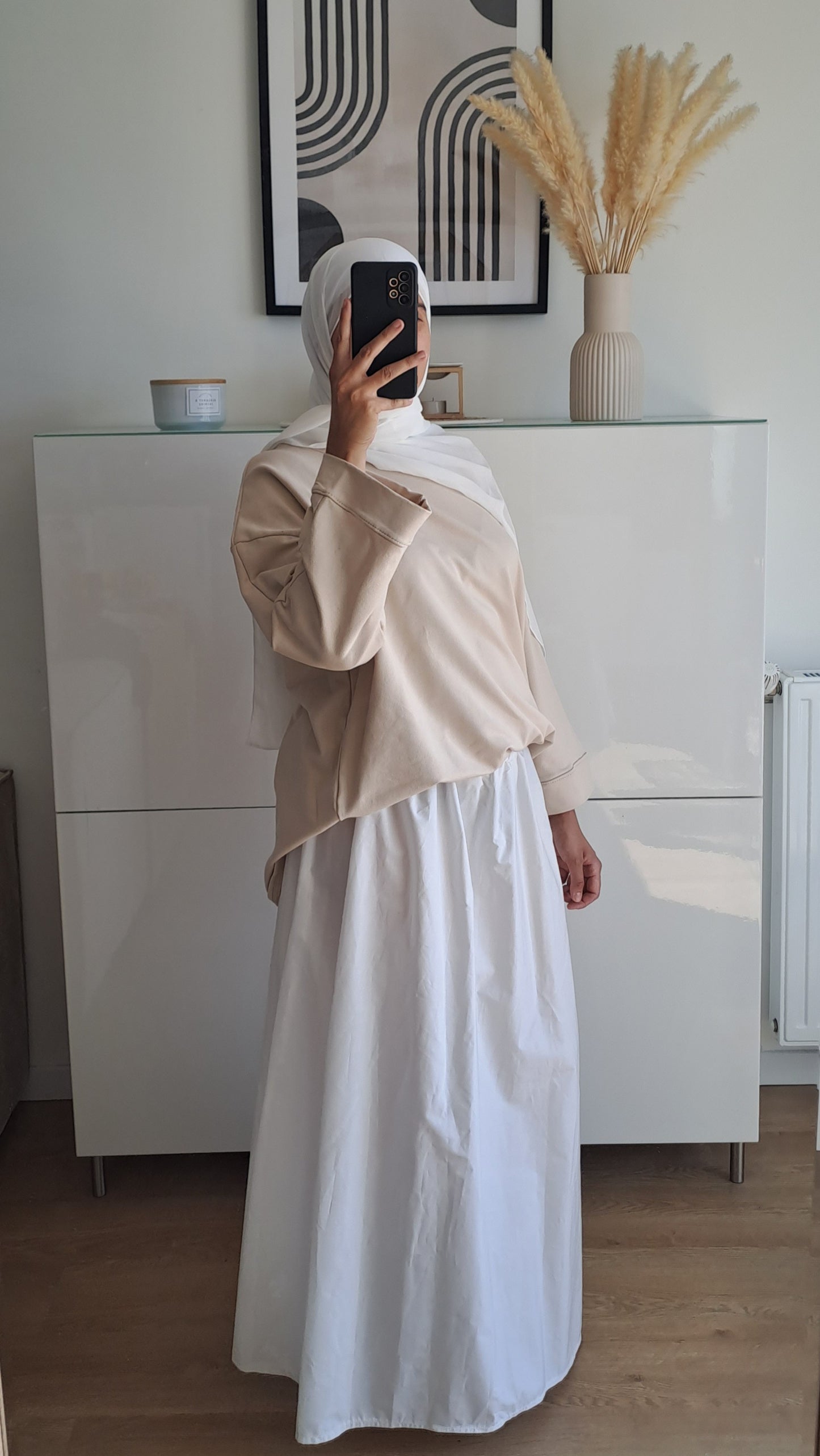 Jupe en coton Blanche