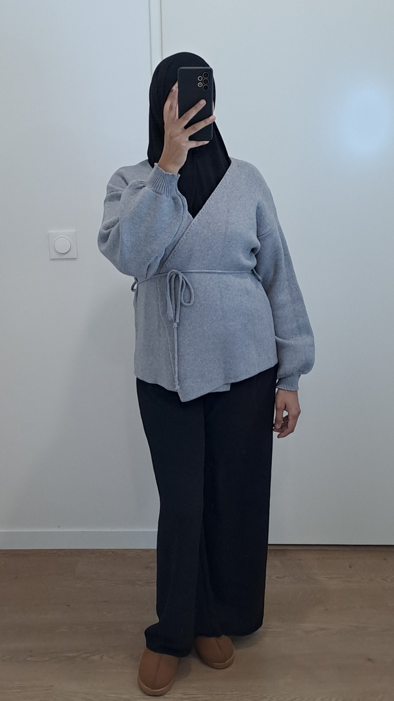 Gilet cache coeur épais Gris