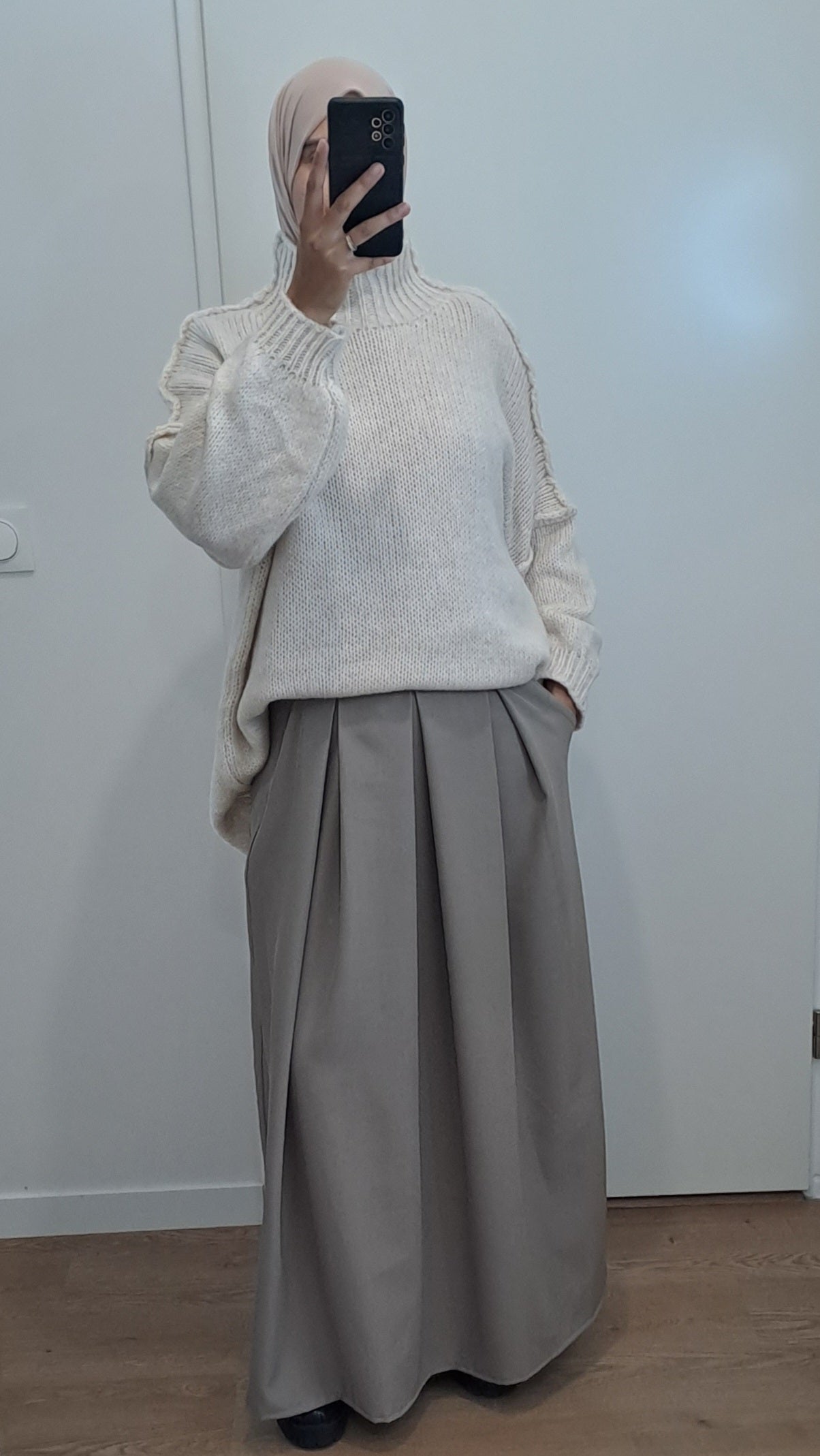 Jupe plissée Automne/Hiver Taupe