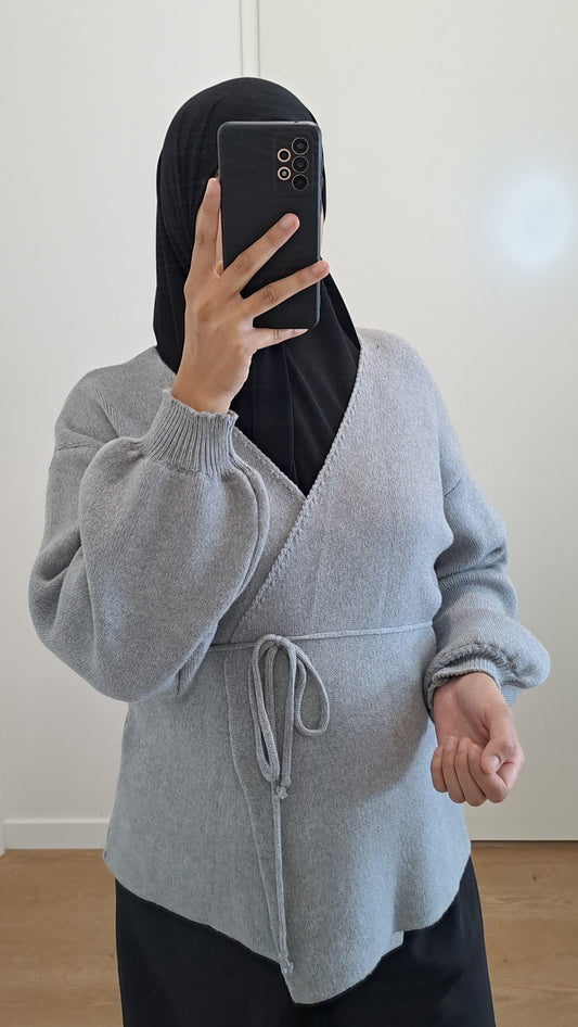 Gilet cache coeur épais Gris