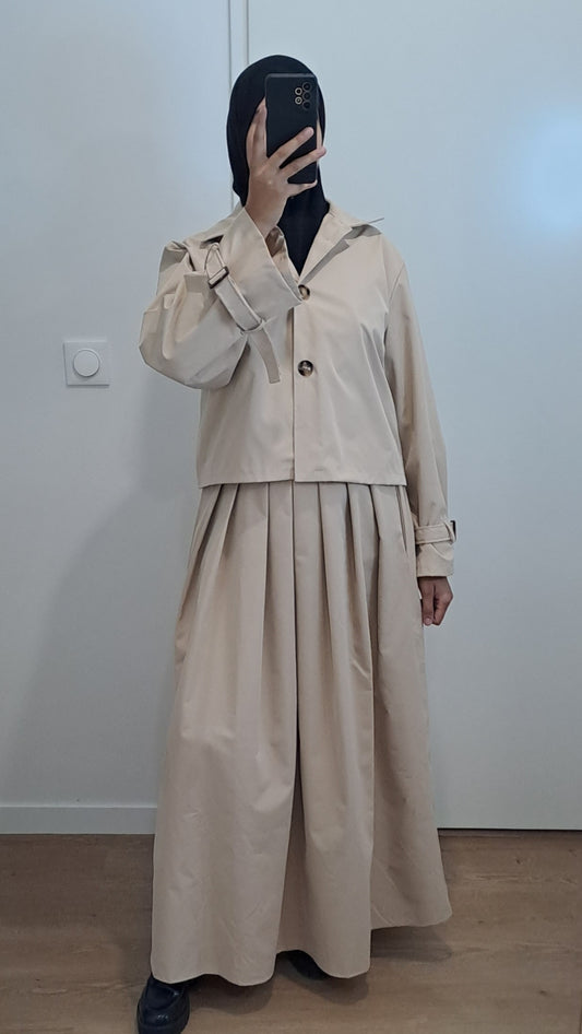 Ensemble imper Beige