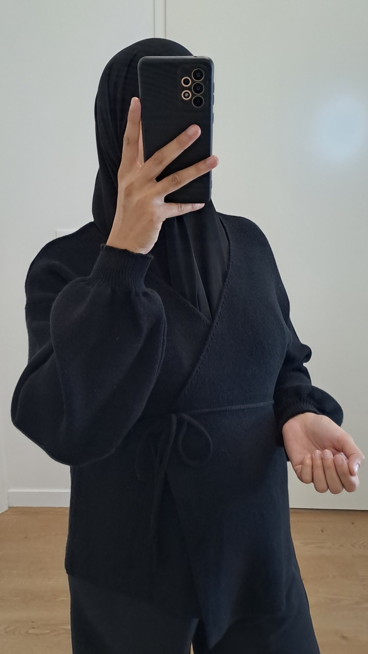 Gilet cache coeur épais Noir