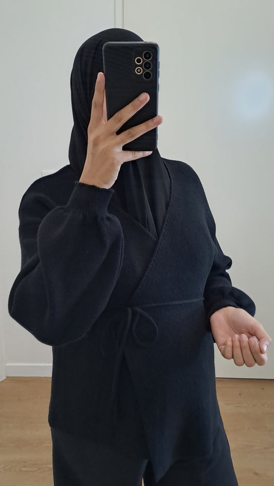 Gilet cache coeur épais Noir