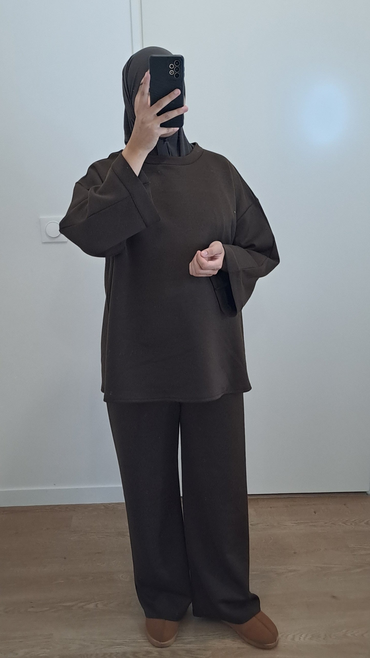 Ensemble molletonné Chocolat