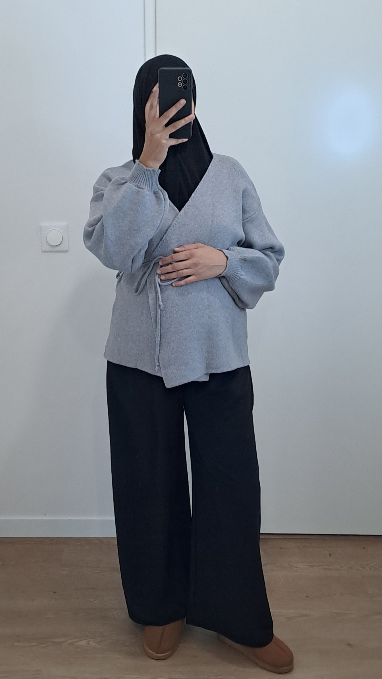 Gilet cache coeur épais Gris