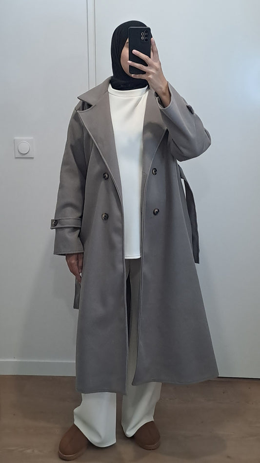 Manteau trench Taupe