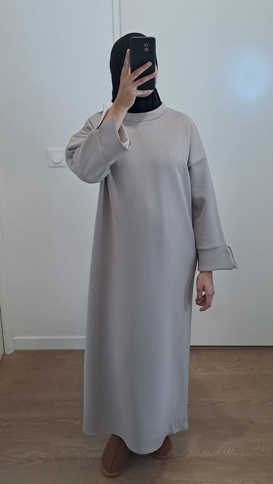 Robe sweat oversize Taupe