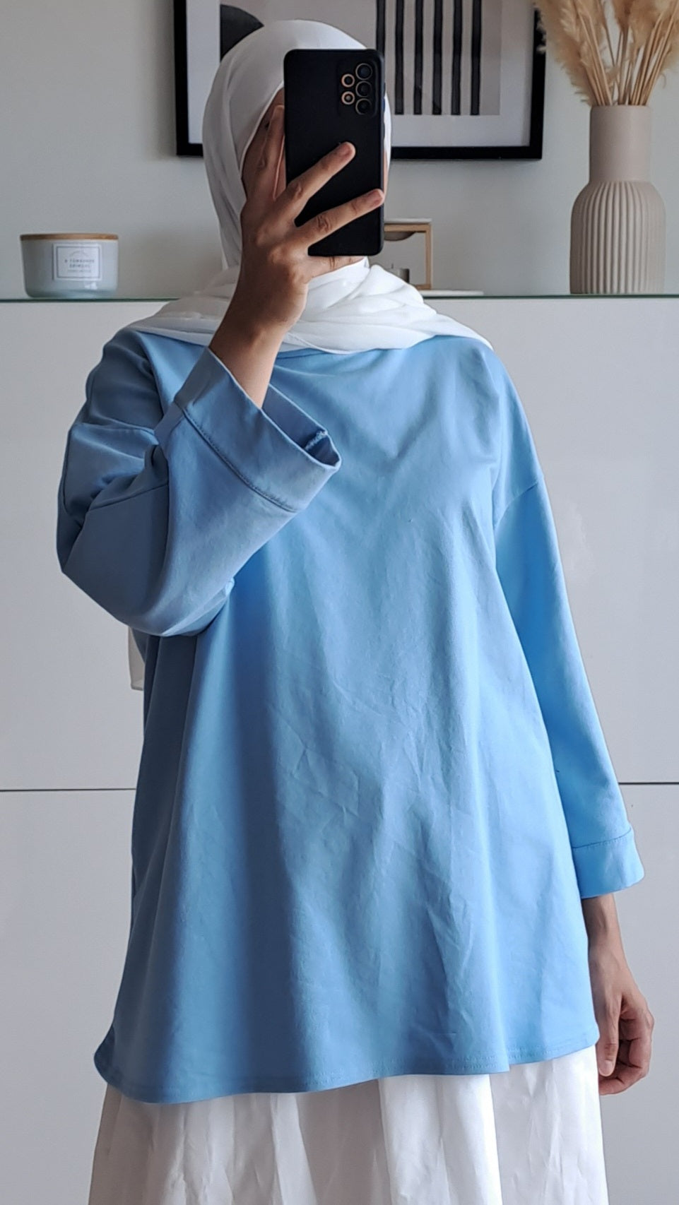 T-shirt en coton Bleu