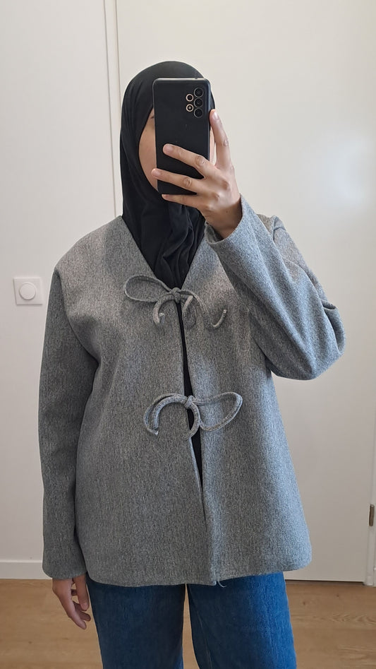 Veste à nouer Grise