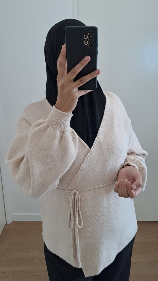 Gilet cache coeur épais Beige